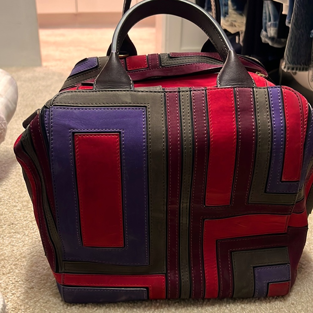 Tory burch limited edition suede bag with strap